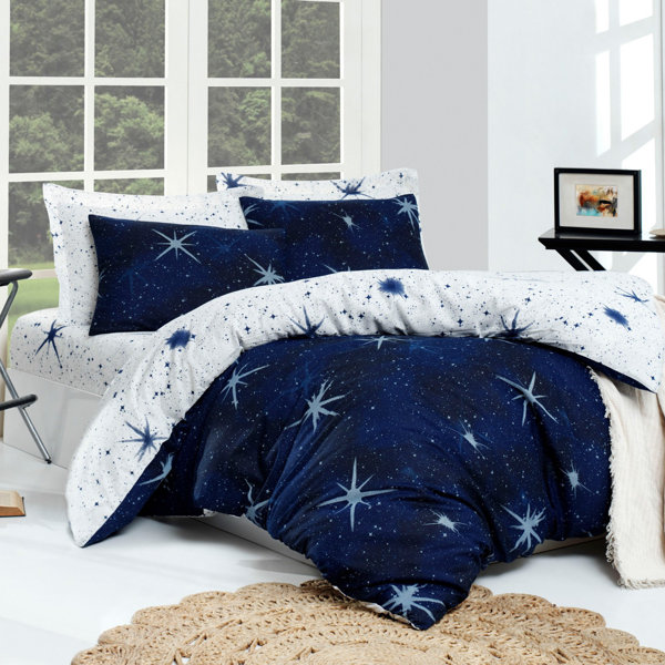 East Urban Home Cotton Blend 120 TC Duvet Cover Set Wayfair